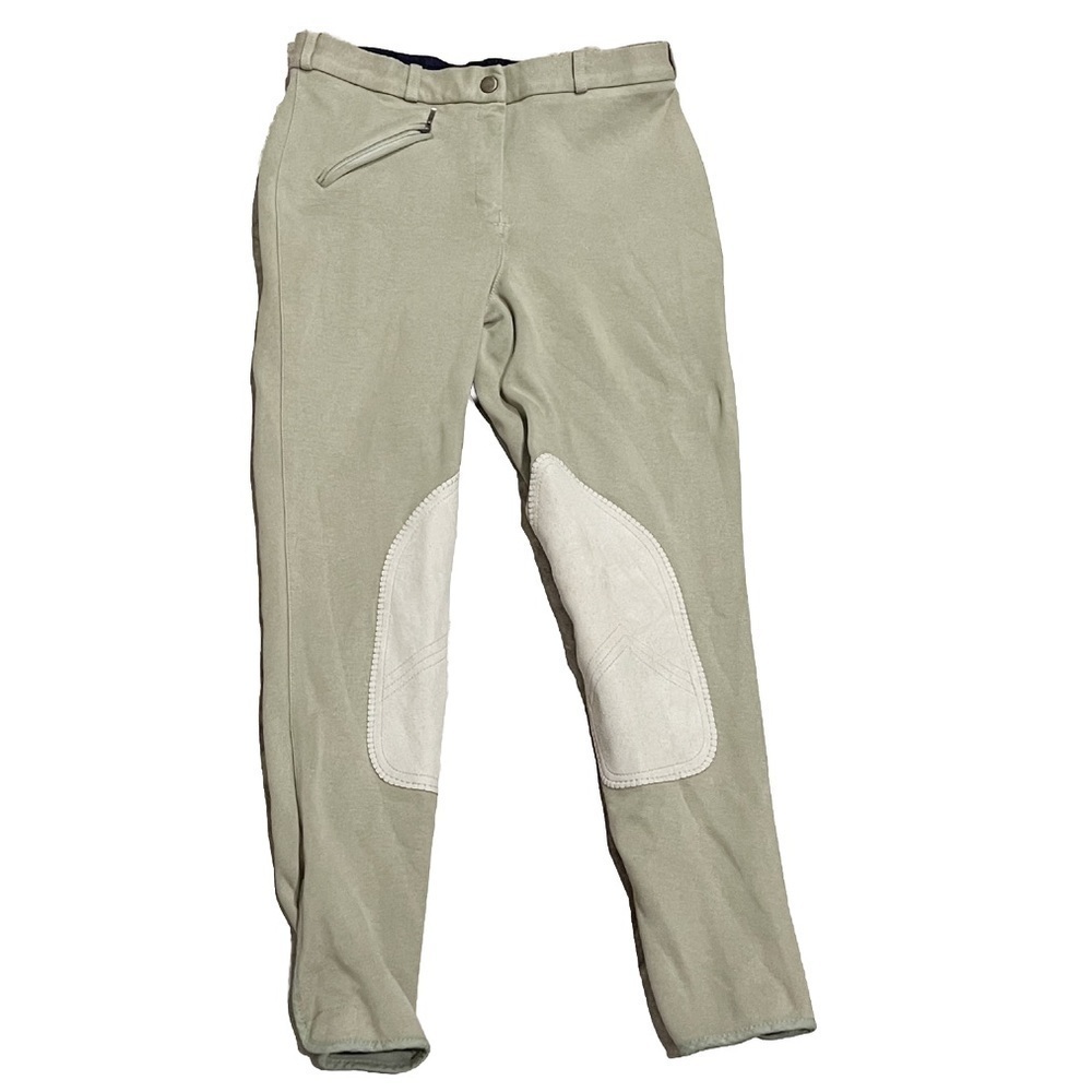 Impact Equestrian Women’s Mid Rise Riding Pants Stretchy Zip Closure Size 28/6